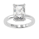 Radiant Cut Diamond Cut With Hidden Halo