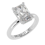 Radiant Cut Diamond Cut With Hidden Halo