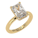 Radiant Cut Diamond Cut With Hidden Halo
