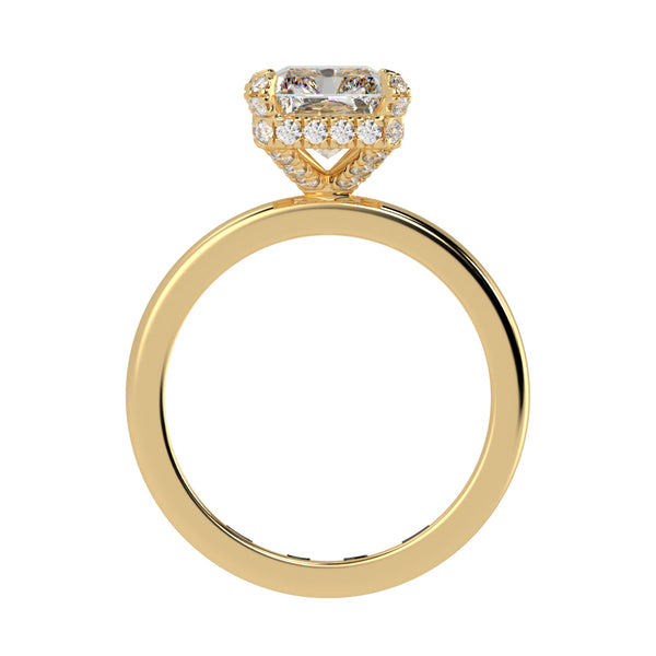 Radiant Cut Diamond Cut With Hidden Halo