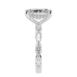 Radiant Cut Diamond With Unique Side Diamonds