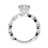 Radiant Cut Diamond With Unique Side Diamonds