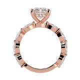 Radiant Cut Diamond With Unique Side Diamonds