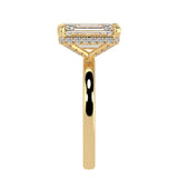 Emerald Cut Diamond Cut With Underside Diamonds