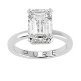 Emerald Cut Diamond Cut With Underside Diamonds