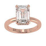 Emerald Cut Diamond Cut With Underside Diamonds