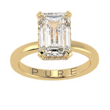 Emerald Cut Diamond Cut With Underside Diamonds