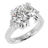 Round Three Stone Diamond Engagement Ring