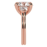 Round Three Stone Diamond Engagement Ring