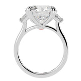 Round Three Stone Diamond Engagement Ring