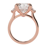 Round Three Stone Diamond Engagement Ring