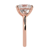 Cushion cut Three Stone Diamond Engagement Ring