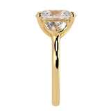 Cushion cut Three Stone Diamond Engagement Ring