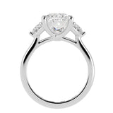 Cushion cut Three Stone Diamond Engagement Ring