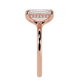 Solitaire Inspired Hidden Halo Emerald Cut