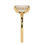 Solitaire Inspired Hidden Halo Emerald Cut