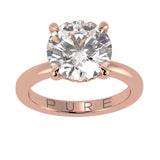 Solitaire Inspired Hidden Halo Round Brilliant Cut