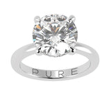 Solitaire Inspired Hidden Halo Round Brilliant Cut