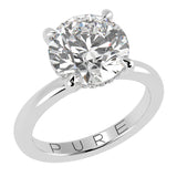Solitaire Inspired Hidden Halo Round Brilliant Cut