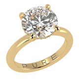 Solitaire Inspired Hidden Halo Round Brilliant Cut