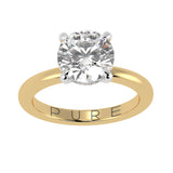 Two Tone Hidden Halo Round Brilliant Cut