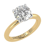 Two Tone Hidden Halo Round Brilliant Cut