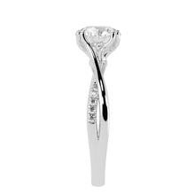 Twisted Sides Round Diamond Ring