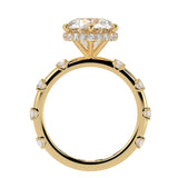 Round Brilliant Cut Diamond Hidden Halo Unique Sides