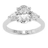 Oval Cut Diamond Three Stone Engagement Ring