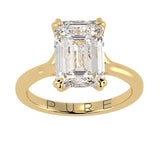 Emerald Cut Diamond Solitaire Engagement Ring