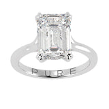 Emerald Cut Diamond Solitaire Engagement Ring