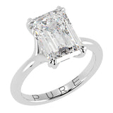 Emerald Cut Diamond Solitaire Engagement Ring