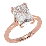 Emerald Cut Diamond Solitaire Engagement Ring