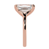 Emerald Cut Diamond Solitaire Engagement Ring