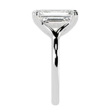 Emerald Cut Diamond Solitaire Engagement Ring