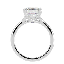 Emerald Cut Diamond Solitaire Engagement Ring