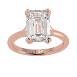 Emerald Cut Diamond Solitaire Engagement Ring