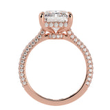 Hidden Halo Radiant Cut Diamond Engagement Ring