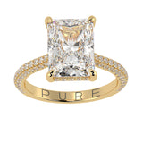 Hidden Halo Radiant Cut Diamond Engagement Ring