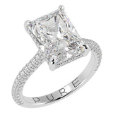 Hidden Halo Radiant Cut Diamond Engagement Ring