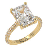 Hidden Halo Radiant Cut Diamond Engagement Ring