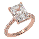 Hidden Halo Radiant Cut Diamond Engagement Ring