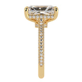 Hidden Halo Radiant Cut Diamond Engagement Ring