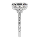 Hidden Halo Radiant Cut Diamond Engagement Ring