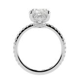Side Edge Halo Ring & Oval Cut Diamond