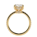 Two-Tone Oval Cut Diamond Engagement Ring