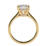 Radiant cut Diamond Hidden Halo