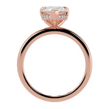 Pear Brilliant Cut Hidden Halo Ring