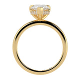 Pear Brilliant Cut Hidden Halo Ring