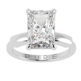 Radiant Cut Diamond Solitaire Engagement Ring